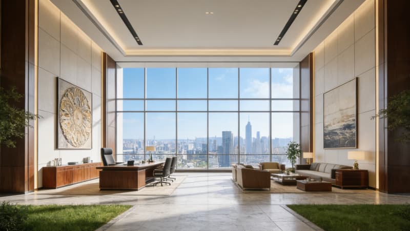 合肥3000平企業辦公室設計方案，現代簡約高端辦公空間定制